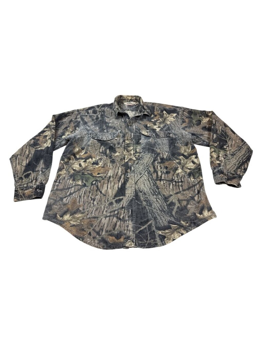 Vintage Red Head Outdoor Camouflage Button-Up Shirt Men XL Hunting shirt (D1134)